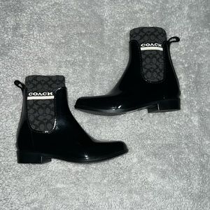 Coach Rivington Logo Water Resistant Chelsea Rain Booties